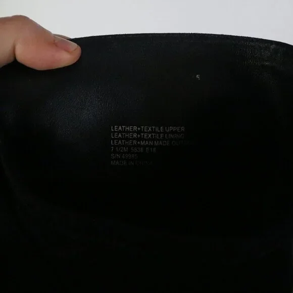 Tory Burch Marsden Over the Knee Boots Womens 7.5 Black Suede Leather Two Tone - Picture 5 of 11